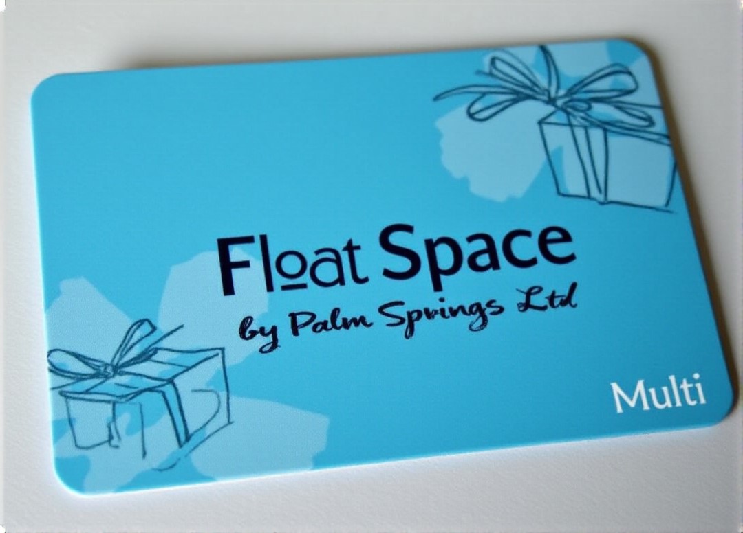 A picture of a gift card for multiple services for Float Space by Palm Springs Ltd in Thorne