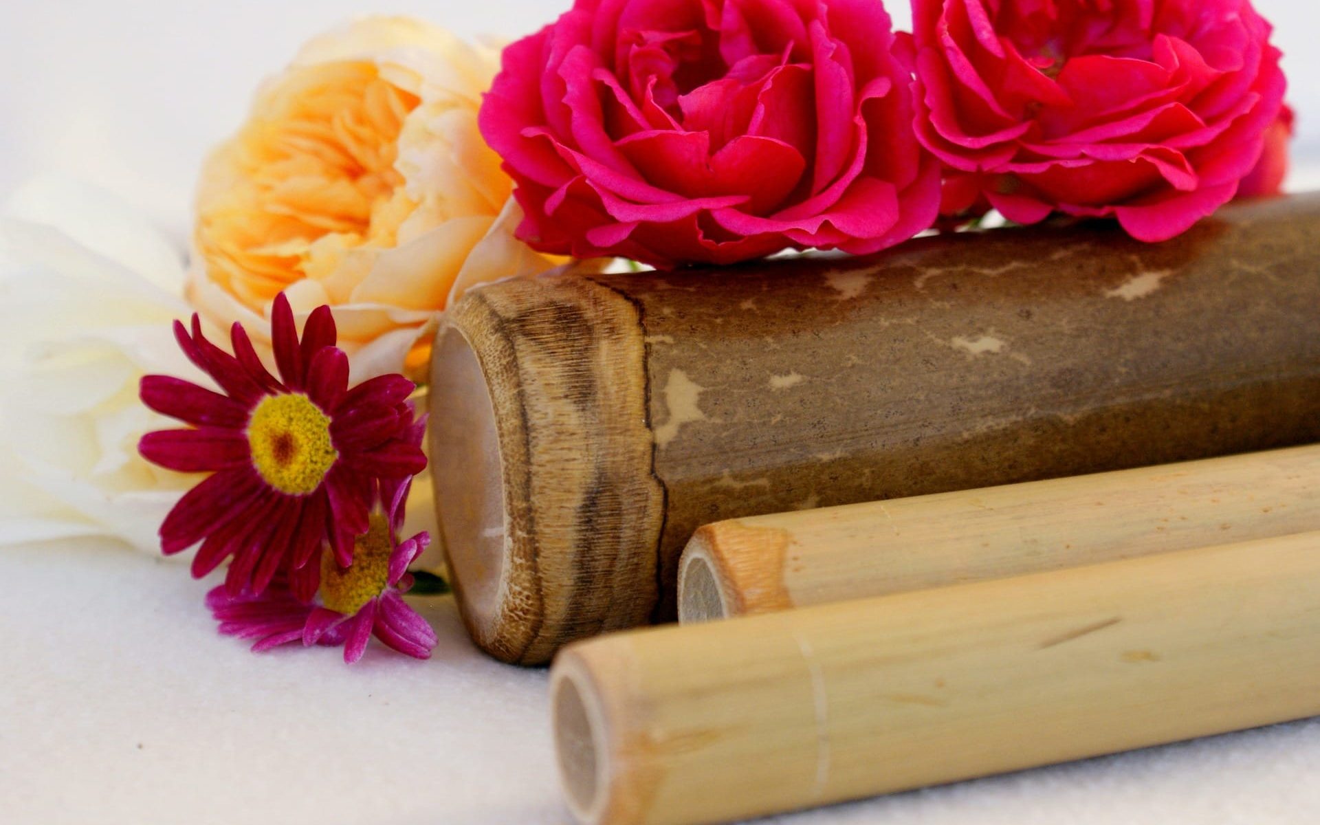 Bamboo sticks for massage therapy
